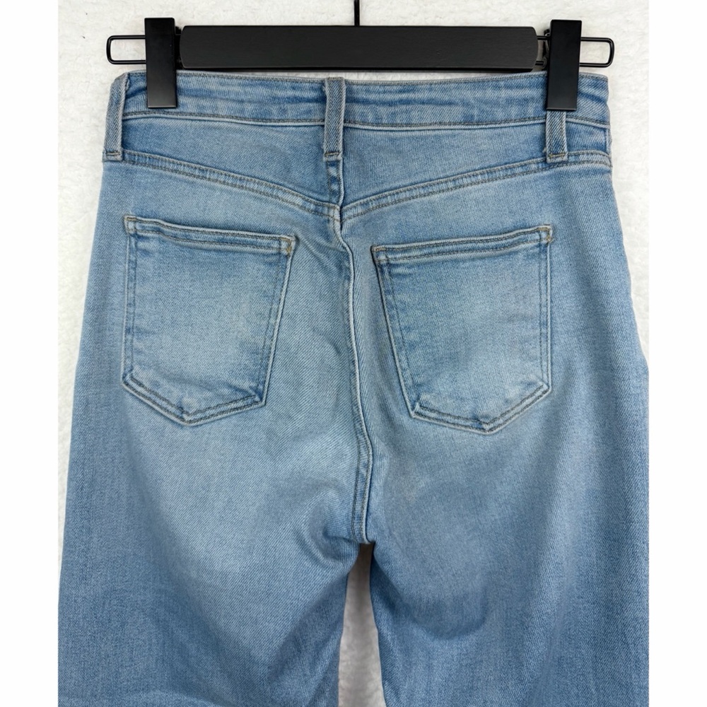 JUST BLACK DENIM • Blue Light Wash High-Waisted Wide-Leg Jeans, 25 - Picture 10 of 14